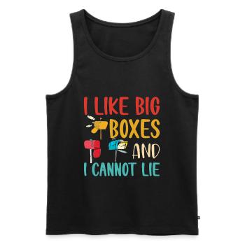 Briefkasten Postbote Spruch Postzusteller - Männer Premium Bio Tank Top - Schwarz - Vorne - AI Model Male 178 light (178cm)