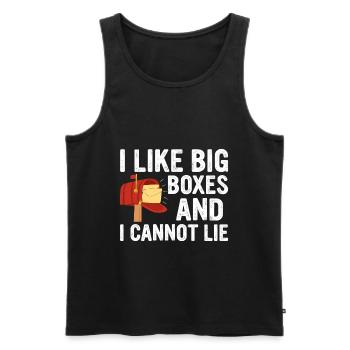 Briefkasten Postbote Spruch Postzusteller - Männer Premium Bio Tank Top - Schwarz - Vorne - AI Model Male 178 light (178cm)