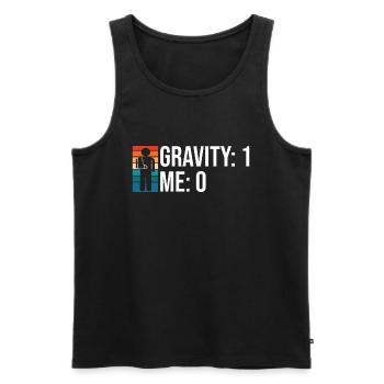 Gebrochener Arm Spruch - Fraktur Gipsarm - Männer Premium Bio Tank Top - Schwarz - Vorne - AI Model Male 178 light (178cm)
