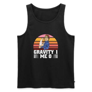 Gebrochener Arm Spruch - Fraktur Gipsarm - Männer Premium Bio Tank Top - Schwarz - Vorne - AI Model Male 178 light (178cm)