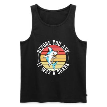 Before You Ask It Was A Shark - Knochenbruch - Männer Premium Bio Tank Top - Schwarz - Vorne - Michal (187cm)