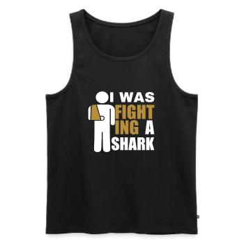 Gebrochener Arm Spruch - Fraktur Gipsarm - Männer Premium Bio Tank Top - Schwarz - Vorne - AI Model Male 178 light (178cm)