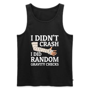Gravity Checks - Gipsarm Armbruch Knochenbruch - Männer Premium Bio Tank Top - Schwarz - Vorne - Michal (187cm)