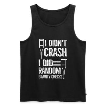 Gravity Checks - Knochenbruch Fraktur - Männer Premium Bio Tank Top - Schwarz - Vorne - AI Model Male 178 light (178cm)