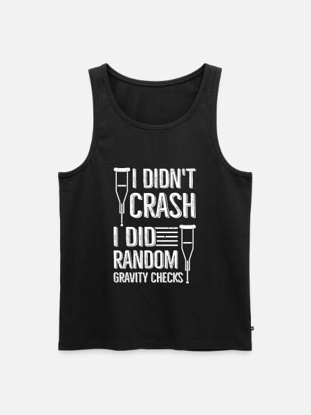 Gravity Checks - Knochenbruch Fraktur - Männer Premium Bio Tank Top - Schwarz