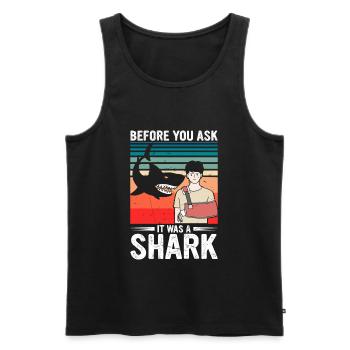 Before You Ask It Was A Shark - Knochenbruch - Männer Premium Bio Tank Top - Schwarz - Vorne - Michal (187cm)