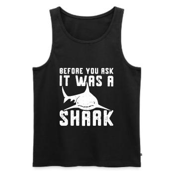 Before You Ask It Was A Shark - Knochenbruch - Männer Premium Bio Tank Top - Schwarz - Vorne - Michal (187cm)