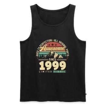 Great since 1999 - Men's Premium Organic Tank Top - black - Front - AI Model Male 178 light (178cm)