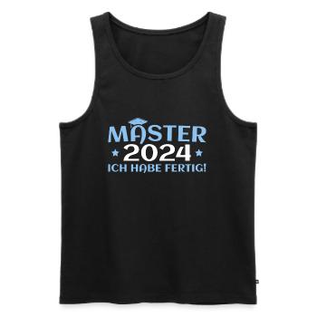 Master 2024 Bestandene Masterprüfung - Männer Premium Bio Tank Top - Schwarz - Vorne - Michal (187cm)
