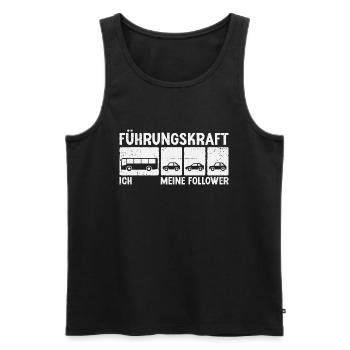 Busfahrer Linienbus Führungskraft Follower Bus - Männer Premium Bio Tank Top - Schwarz - Vorne - AI Model Male 178 light (178cm)
