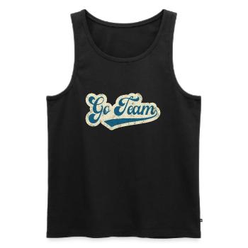 Go Team - Men's Premium Organic Tank Top - black - Front - AI Model Male 178 light (178cm)