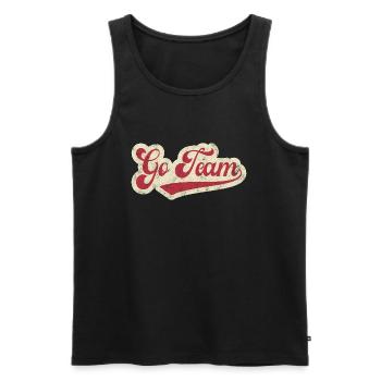Go Team - Men's Premium Organic Tank Top - black - Front - AI Model Male 178 light (178cm)