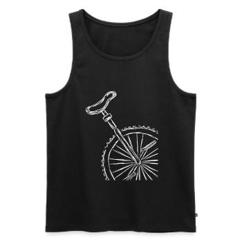 Stroke Unicycle - Men's Premium Organic Tank Top - black - Front - Michal (187cm)