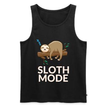 sloth - Men's Premium Organic Tank Top - black - Front - Michal (187cm)
