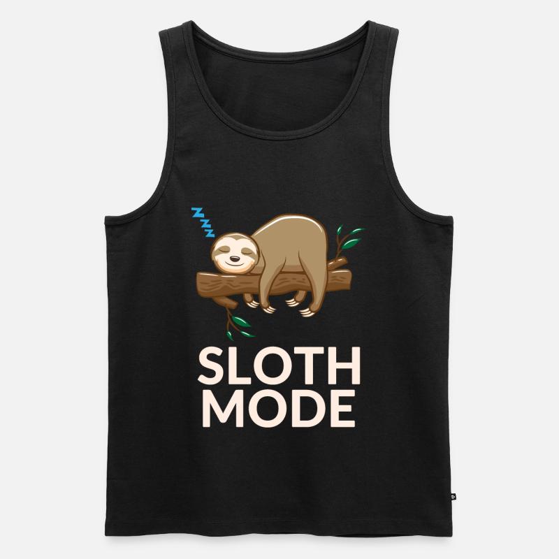 Faultier - Männer Premium Bio Tank Top - Schwarz