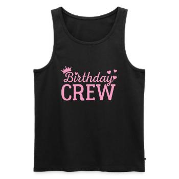 Birthday crew - Men's Premium Organic Tank Top - black - Front - Michal (187cm)