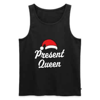 Present Queen - Men's Premium Organic Tank Top - black - Front - AI Model Male 178 light (178cm)