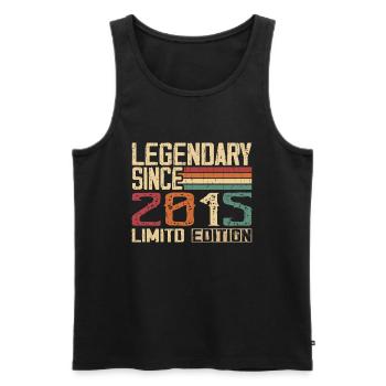 Original 2015 Vintage Birthday Gift 2015 - Men's Premium Organic Tank Top - black - Front - Michal (187cm)