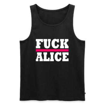 Fuck alice - Débardeur bio Premium Homme - noir - Devant - AI Model Male 178 light (178cm)