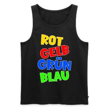 Farbenblind Farben Lehrer Schüler Spaß Schule - Männer Premium Bio Tank Top - Schwarz - Vorne - AI Model Male 178 light (178cm)