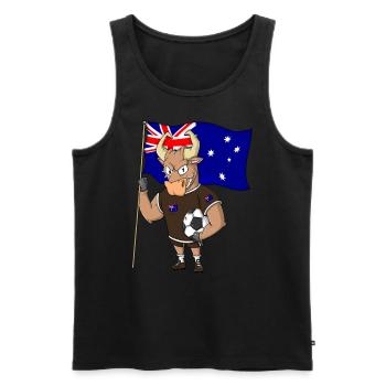 Taureau Fan Australie - Débardeur bio Premium Homme - noir - Devant - Michal (187cm)