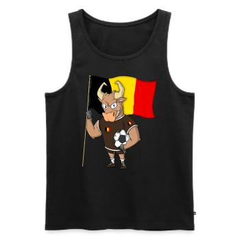 Taurus Fan Belgique - Débardeur bio Premium Homme - noir - Devant - Michal (187cm)