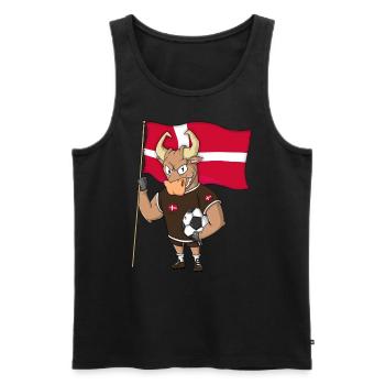 Taurus Fan Denmark - Men's Premium Organic Tank Top - black - Front - AI Model Male 178 light (178cm)