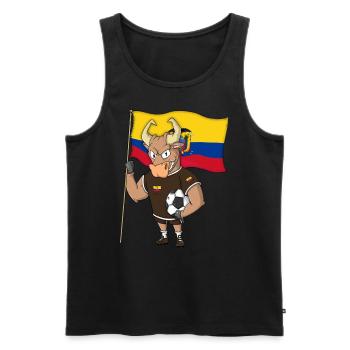Stier Fan Ecuador - Männer Premium Bio Tank Top - Schwarz - Vorne - Michal (187cm)