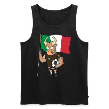 Taureau Fan Italie - Débardeur bio Premium Homme - noir - Devant - Michal (187cm)