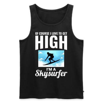 Skysurfing Fallschirmspringen Extremsport Fallschirmspringer Lustig - Männer Premium Bio Tank Top - Schwarz - Vorne - AI Model Male 178 light (178cm)