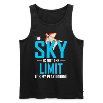 Wingsuit fliegen Base Jumping Fallschirmspringen Wingsuiting - Männer Premium Bio Tank Top - Schwarz - Vorne - AI Model Male 178 light (178cm)