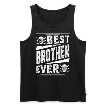 Eishockey Bruder Eishockeyspieler - Männer Premium Bio Tank Top - Schwarz - Vorne - Michal (187cm)