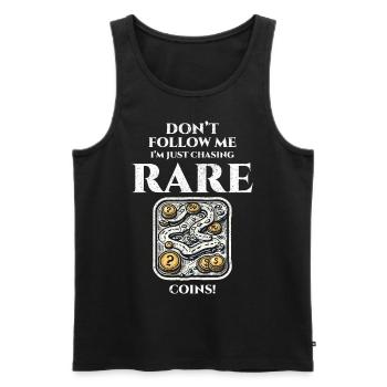 Coin Collecting Collector Numismatic Numismatist - Men's Premium Organic Tank Top - black - Front - Michal (187cm)