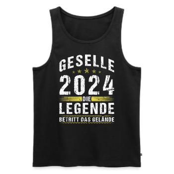 Geselle 2024 Gesellenprüfung Bestandene Ausbildung - Männer Premium Bio Tank Top - Schwarz - Vorne - Michal (187cm)