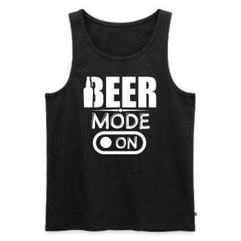 Mode bière sur Mode bière activé - Débardeur bio Premium Homme - noir - Devant - AI Model Male 178 light (178cm)