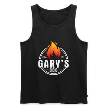 Barbecue Garys - Débardeur bio Premium Homme - noir - Devant - Michal (187cm)