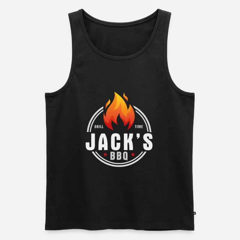 Jacks BBQ - Männer Premium Bio Tank Top - Schwarz