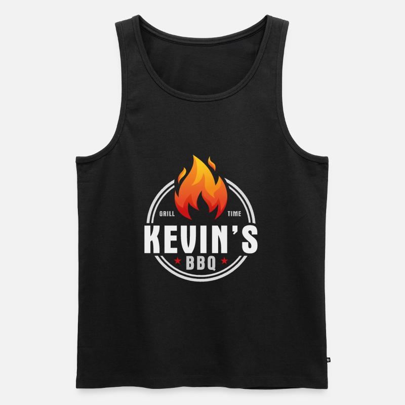 Kevins BBQ - Männer Premium Bio Tank Top - Schwarz