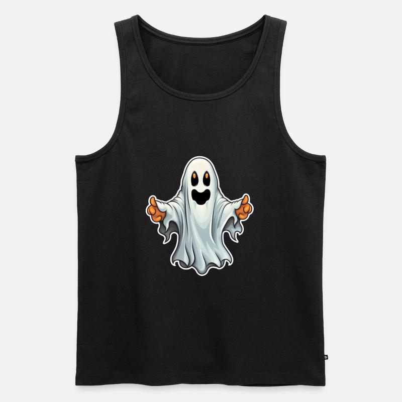 Gespenst Halloween - Männer Premium Bio Tank Top - Schwarz