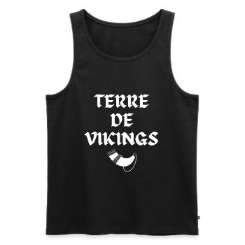 Terre de vikings - Débardeur bio Premium Homme - noir - Devant - Michal (187cm)