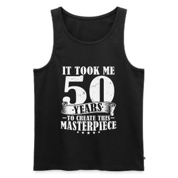 50 Years Birthday Saying 50 Birthday Gift - Men's Premium Organic Tank Top - black - Front - Michal (187cm)