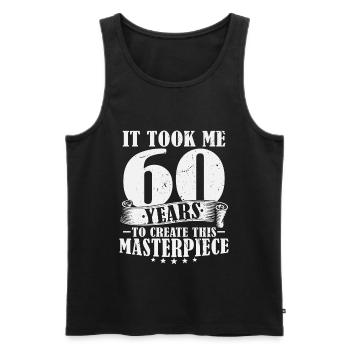 60 Years Birthday Saying 60 Birthday Gift - Men's Premium Organic Tank Top - black - Front - Michal (187cm)