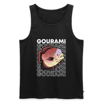 Giant Gourami Fish 80's Monster Fish Keeper - Männer Premium Bio Tank Top - Schwarz - Vorne - Michal (187cm)