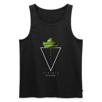 Green Tree Python Modern Geometric - Men's Premium Organic Tank Top - black - Front - AI Model Male 178 light (178cm)