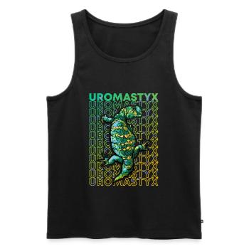 Uromastyx 80's Reptile Keeper Lizard Owner - Men's Premium Organic Tank Top - black - Front - Michal (187cm)