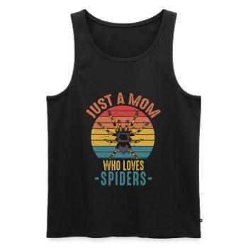 Nur eine Mutter, die Vogelspinnen Retro Vintage liebt - Männer Premium Bio Tank Top - Schwarz - Vorne - AI Model Male 178 light (178cm)