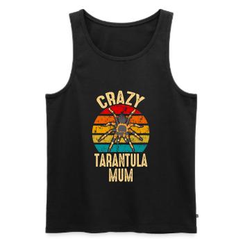Funny Crazy Tarantula Mum Pet Spider Owner - Men's Premium Organic Tank Top - black - Front - AI Model Male 178 light (178cm)