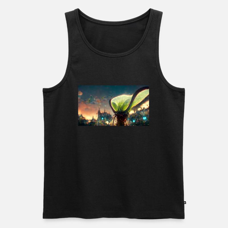 Futuristic Venus flytrap - Men's Premium Organic Tank Top - black