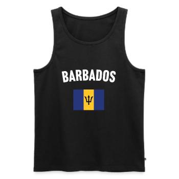 Barbados Flagge - Männer Premium Bio Tank Top - Schwarz - Vorne - AI Model Male 178 light (178cm)