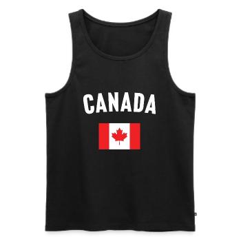 Drapeau du Canada - Débardeur bio Premium Homme - noir - Devant - Michal (187cm)